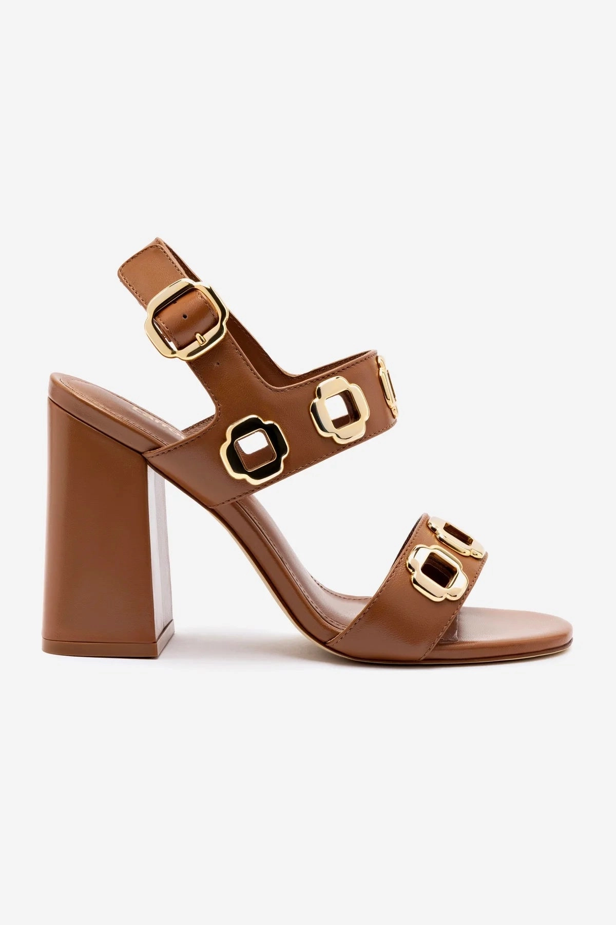 Durable Strap Milan Hi Sandal In Caramel Leather