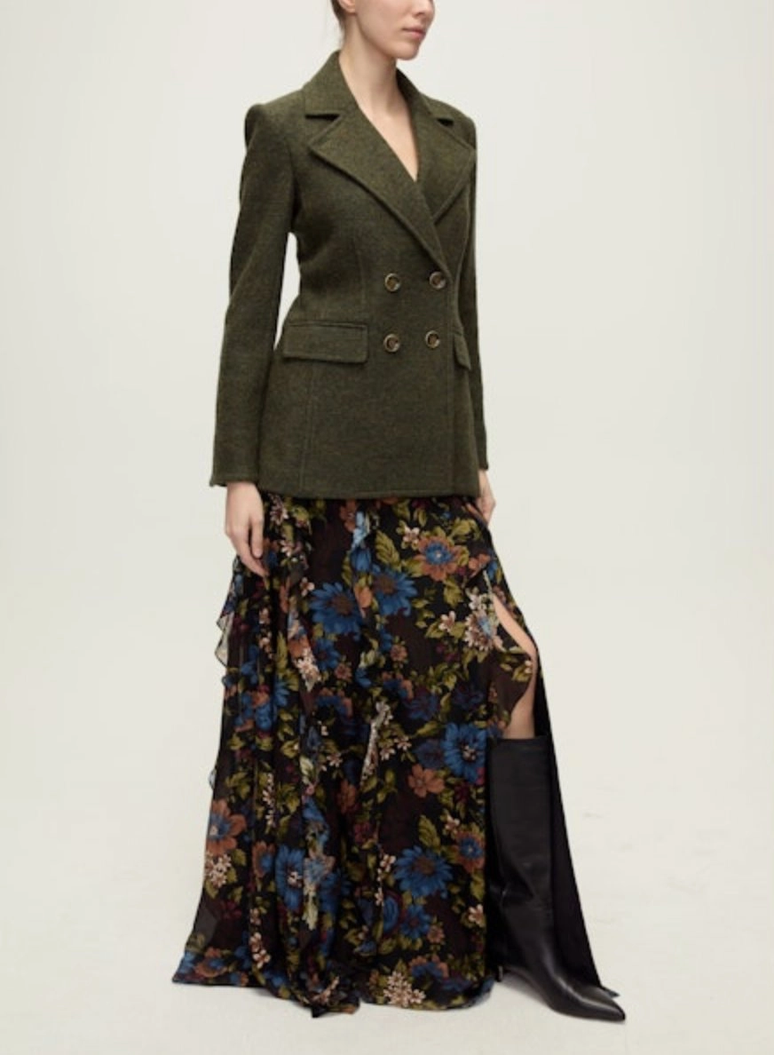 Duran Wool Coat Cypress Snow Prep