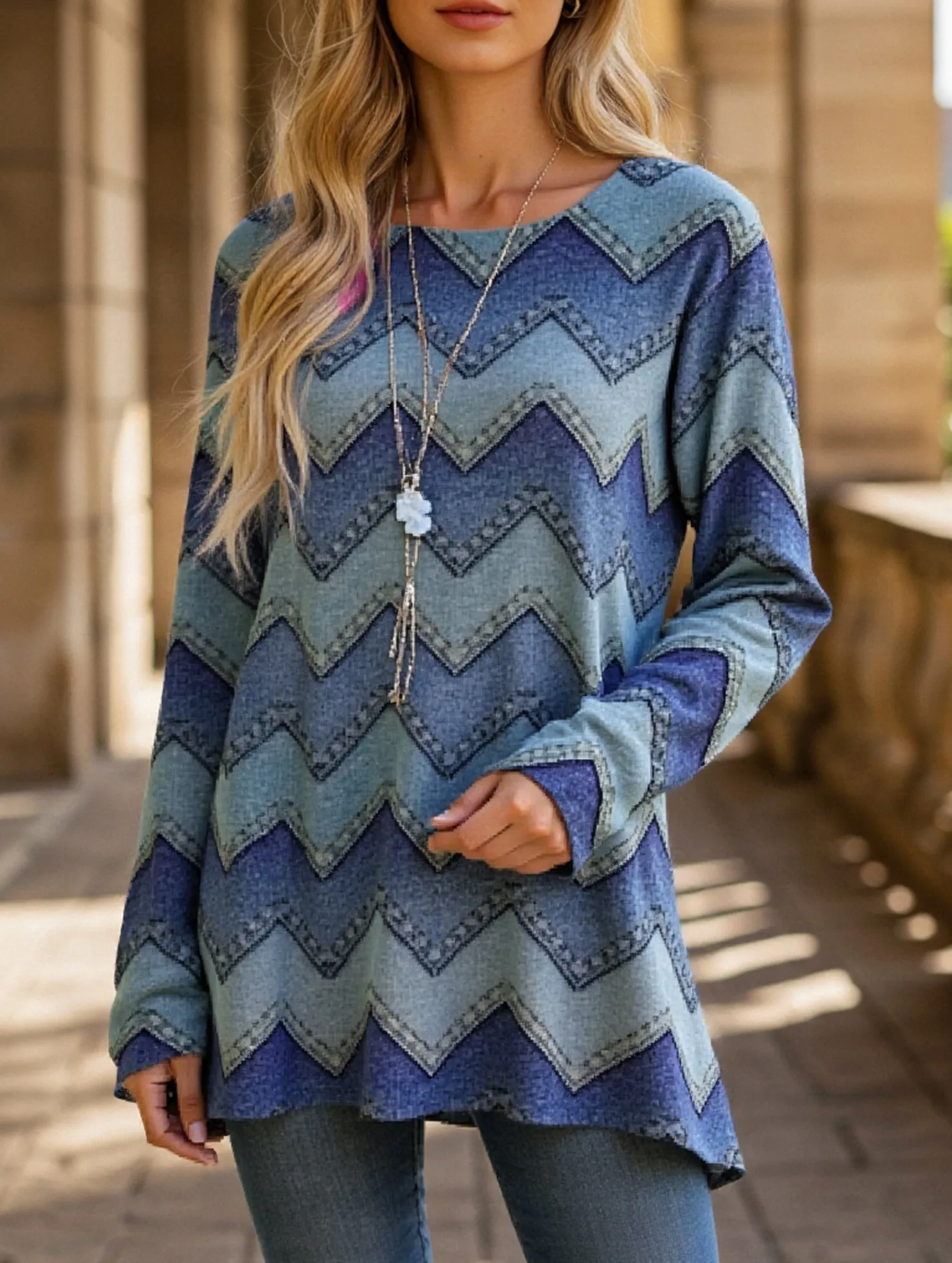 Round Neck 3D Printed Long Sleeve T-Shirt Sleeveless freedom