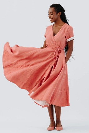 Pure Look Night Vibes Wrap Dress, Short Sleeve