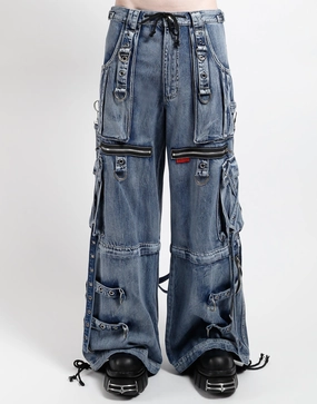 Flexible Look Soft Wear X-STRAP PANT FOG WASH INDIGO DENIM