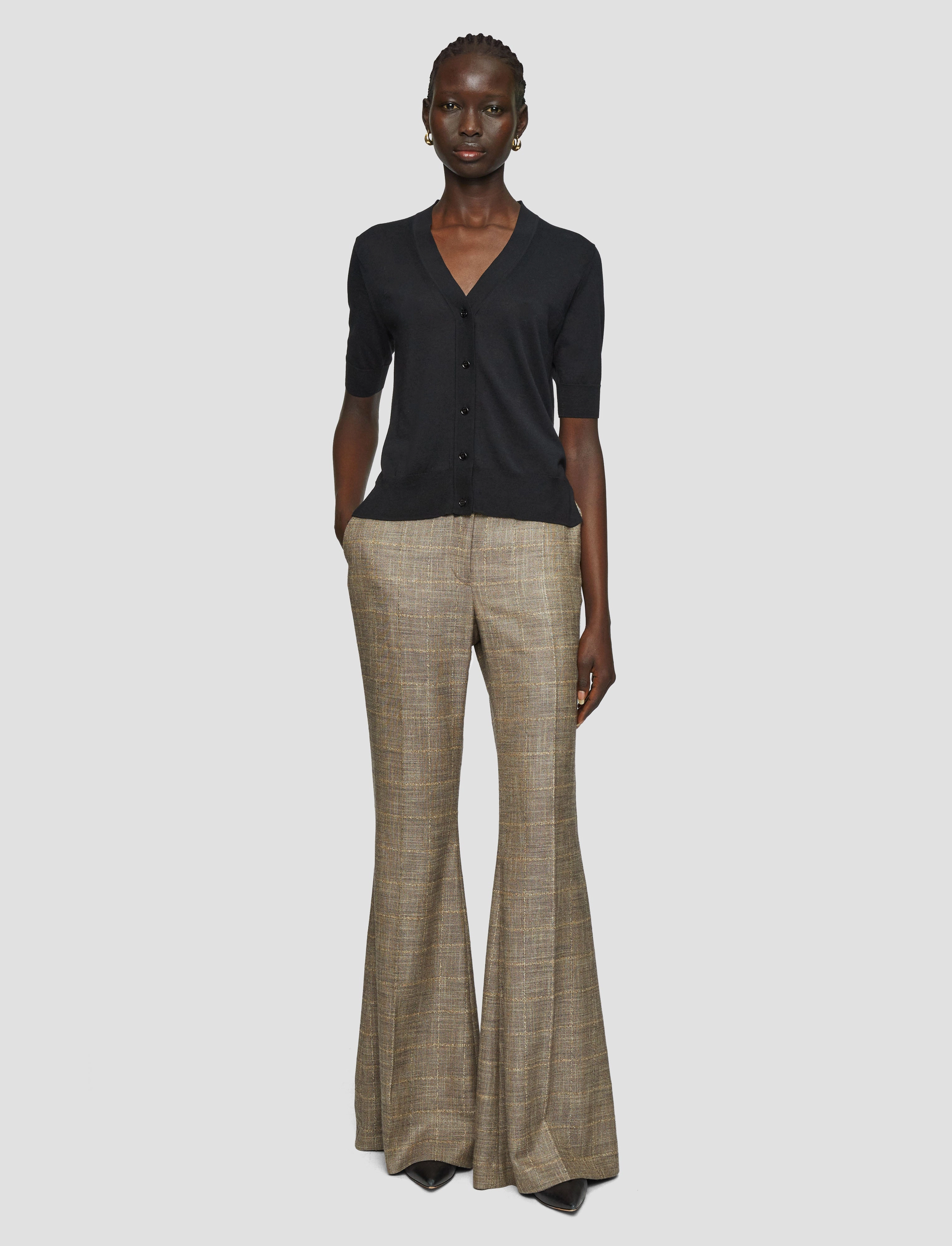 Biodegradable Fiber Construction Fall Walk Superfine Cotton Silk Cardigan