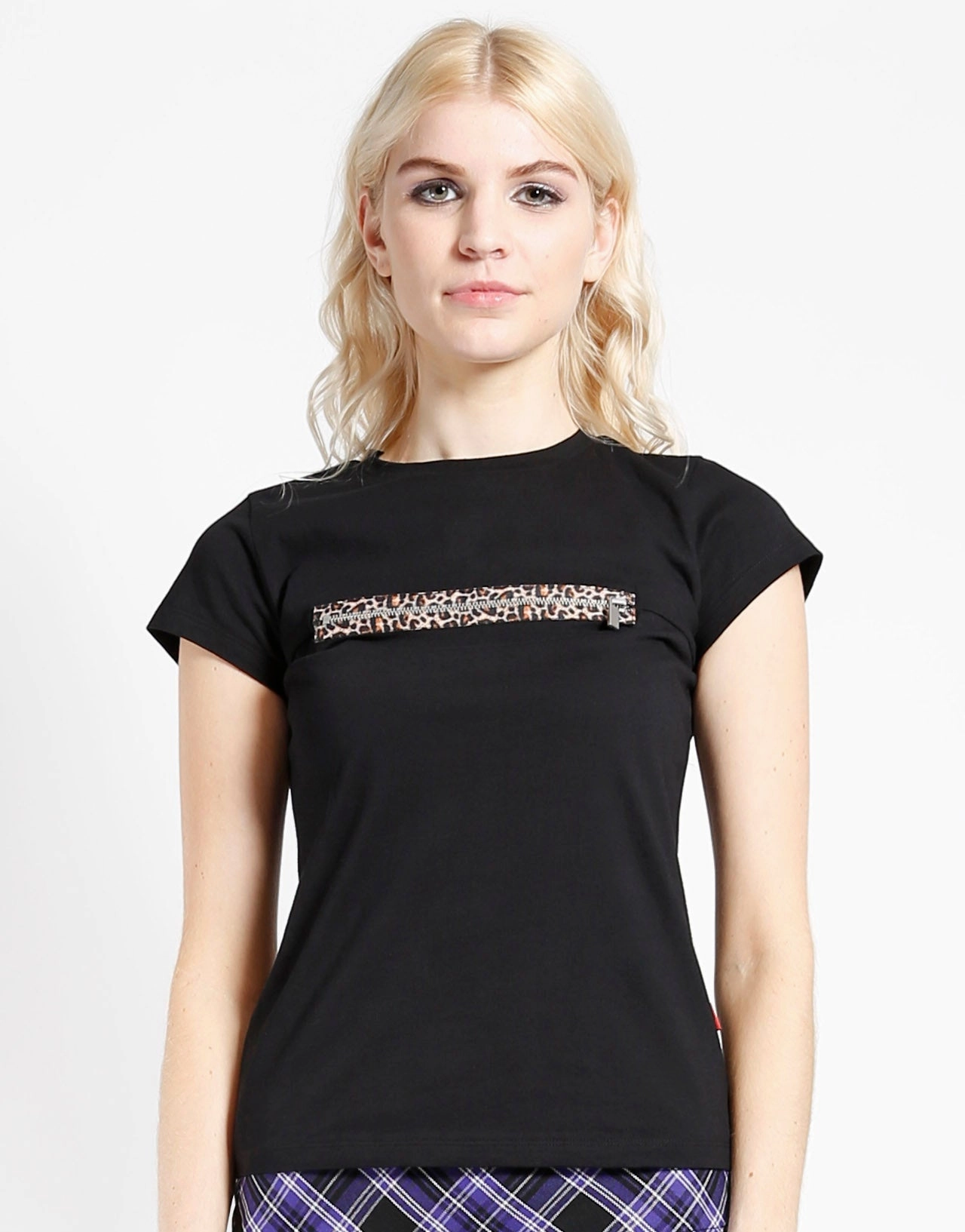 MultiPocketDesign LEOPARD ZIP TEE
