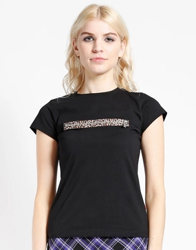 Warm Fabric LEOPARD ZIP TEE