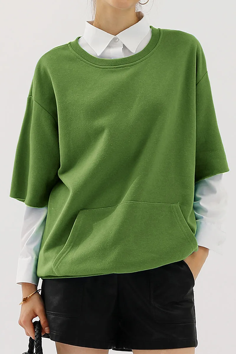 OVERSIZED SWEATSHIRT WITH KANGAROO POCKET Warm design All-Season Comfort
