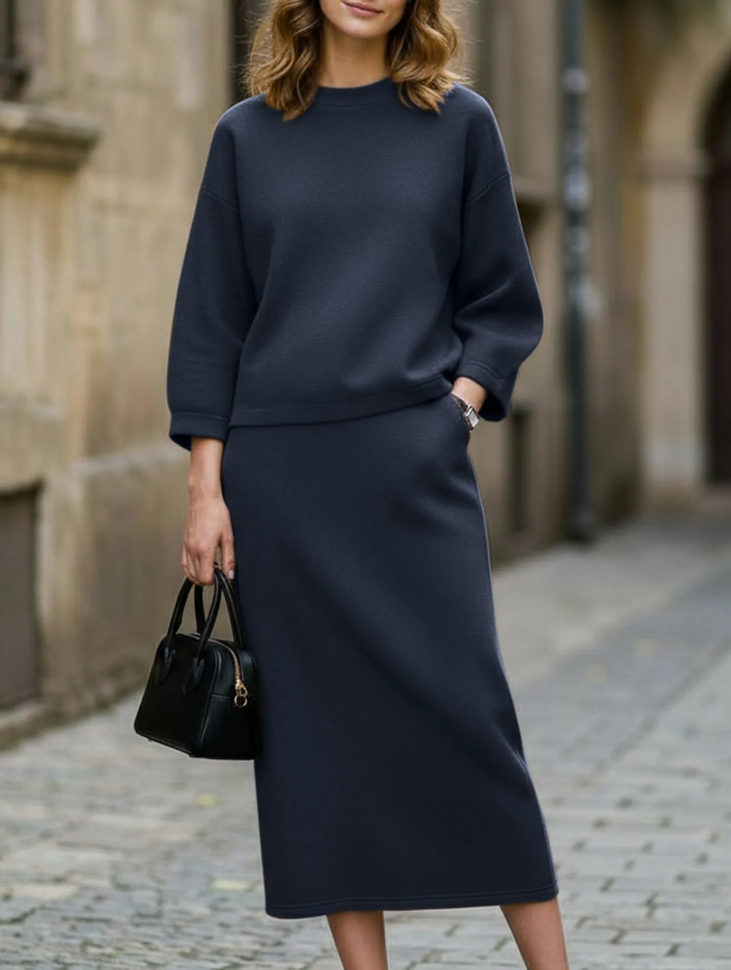 Cozy Comfort Fit jewelry Casual loose skirt suit