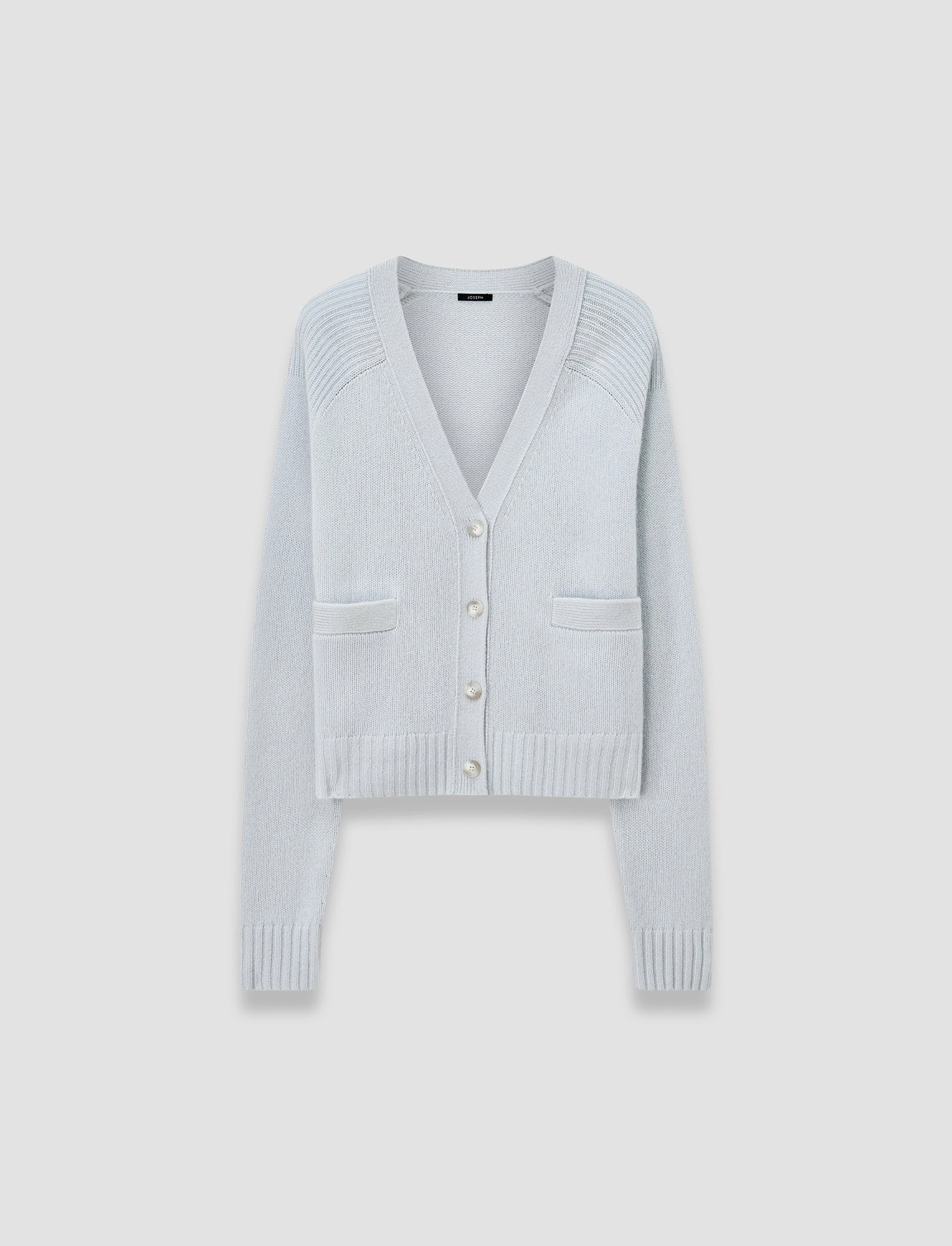 Open Cashmere Cardigan Garment Dyed