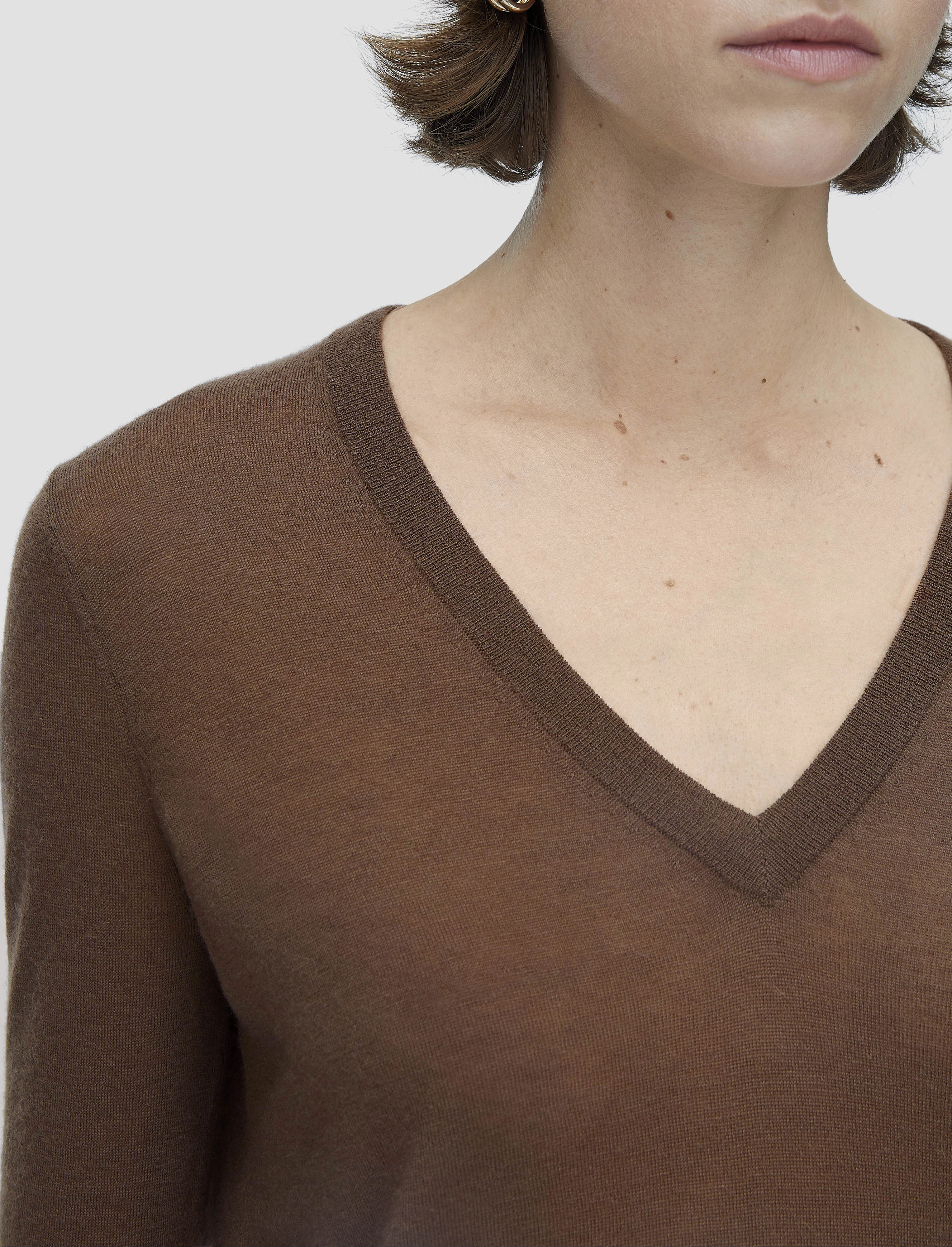 Eco Conscious Manufacturing Cashair V Neck Jumper
