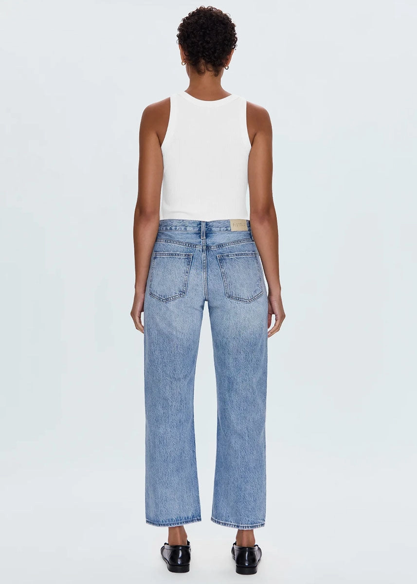 Lexi Mid Rise Bowed Straight - Bowie Fashion Staple MoistureWickingFabric