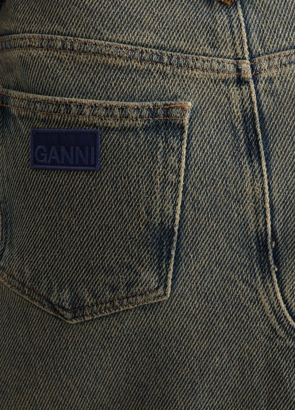 Casual Classic Anti Snag Thread Technology Overdyed Heavy Denim Maxi Skirt