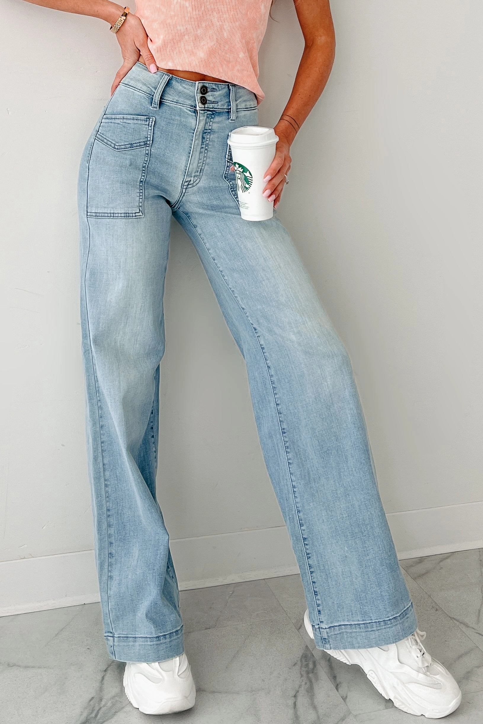 Wardrobe Choice Low Impact Manufacturing Zella High Rise Wide Leg Eunina Jeans (Medium)