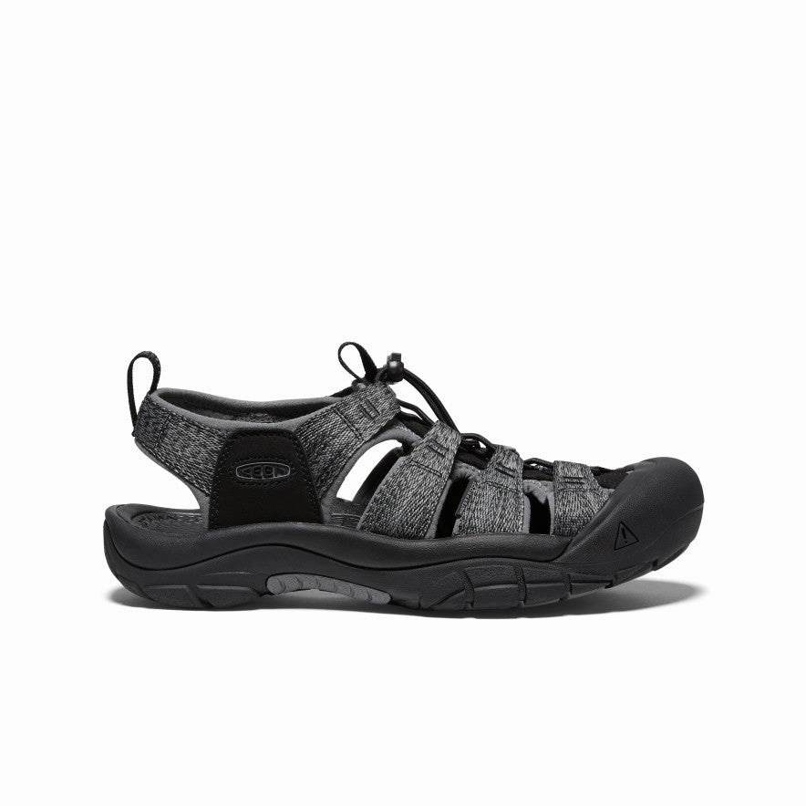 Comfortable Footbed Mood Boost Men's Newport H2 Sandal  |  Black/Steel Grey