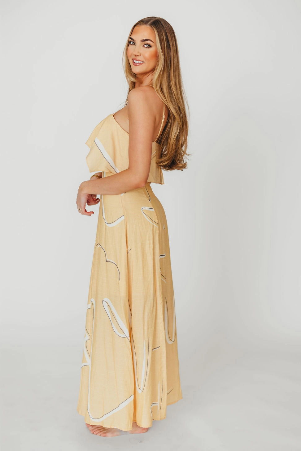 Chic and Elegant Chic And Comfortable Lark Ruffle Detail Maxi Dress in Mango