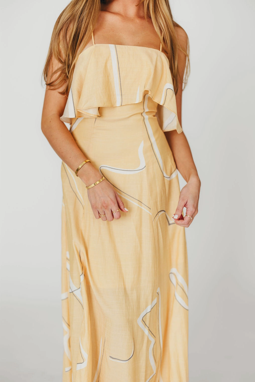 Playful and flirty dress Lark Ruffle Detail Maxi Dress in Mango