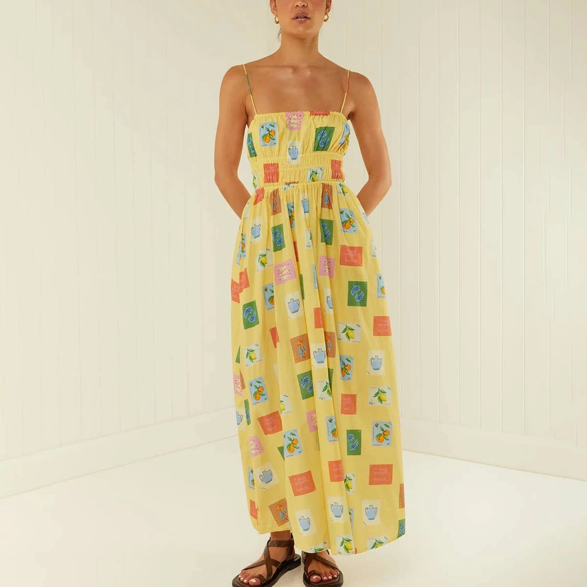 Cozy Tones Clean Lines CASUAL CASUAL NECKLINE HALTER DRESS_CWDMD2272