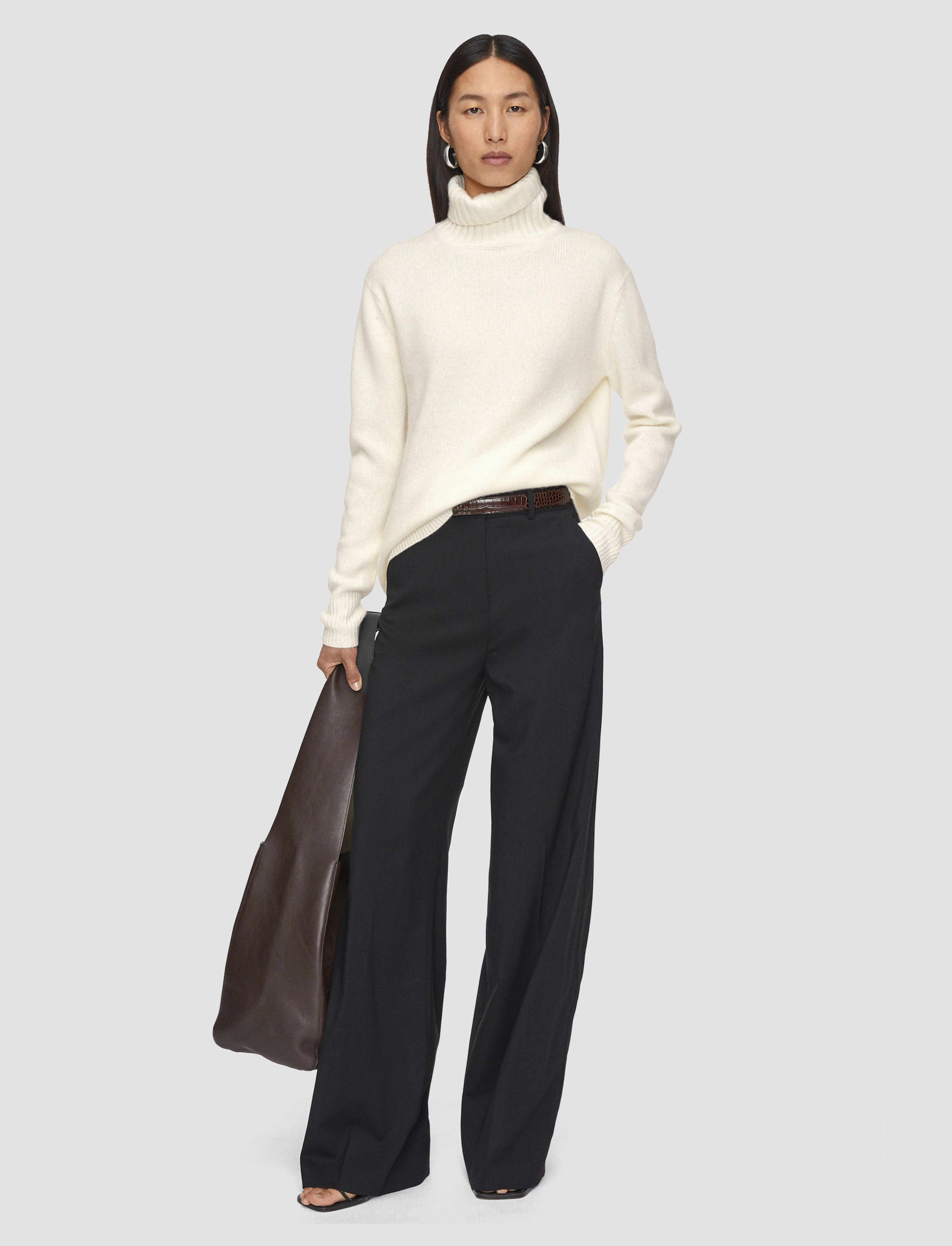 Open Cashmere High Neck Jumper Urban Comforted