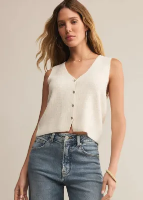 Bryce Sweater Vest - Crystal Sleek Knit Soft Interior