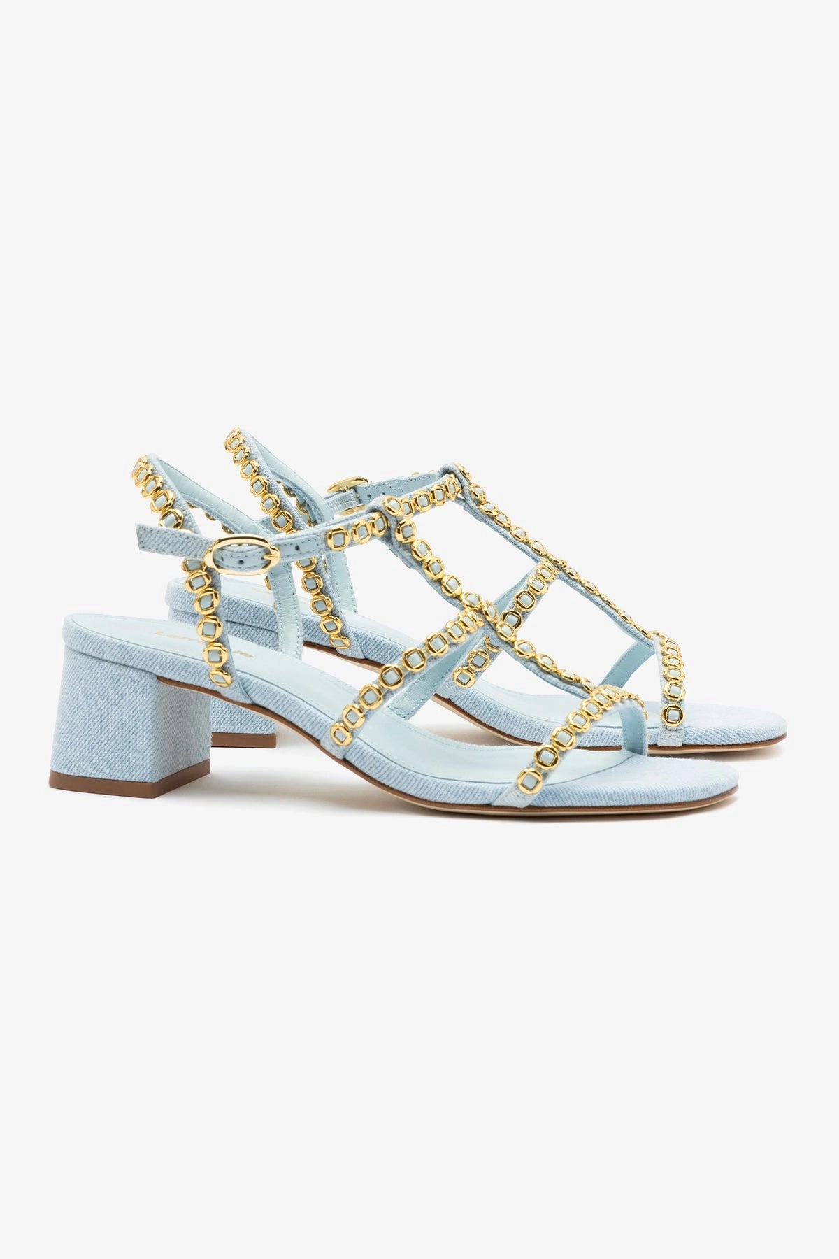 Urban Walk Easy Flow Milanina Block Sandal In Maya Denim