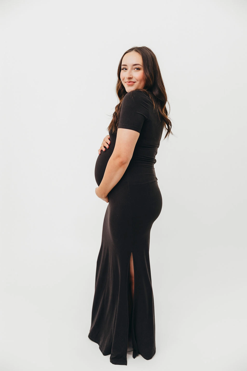 Minimalist Design Ellis Maxi Dress in Black - Bump Friendly *Final-Sale*