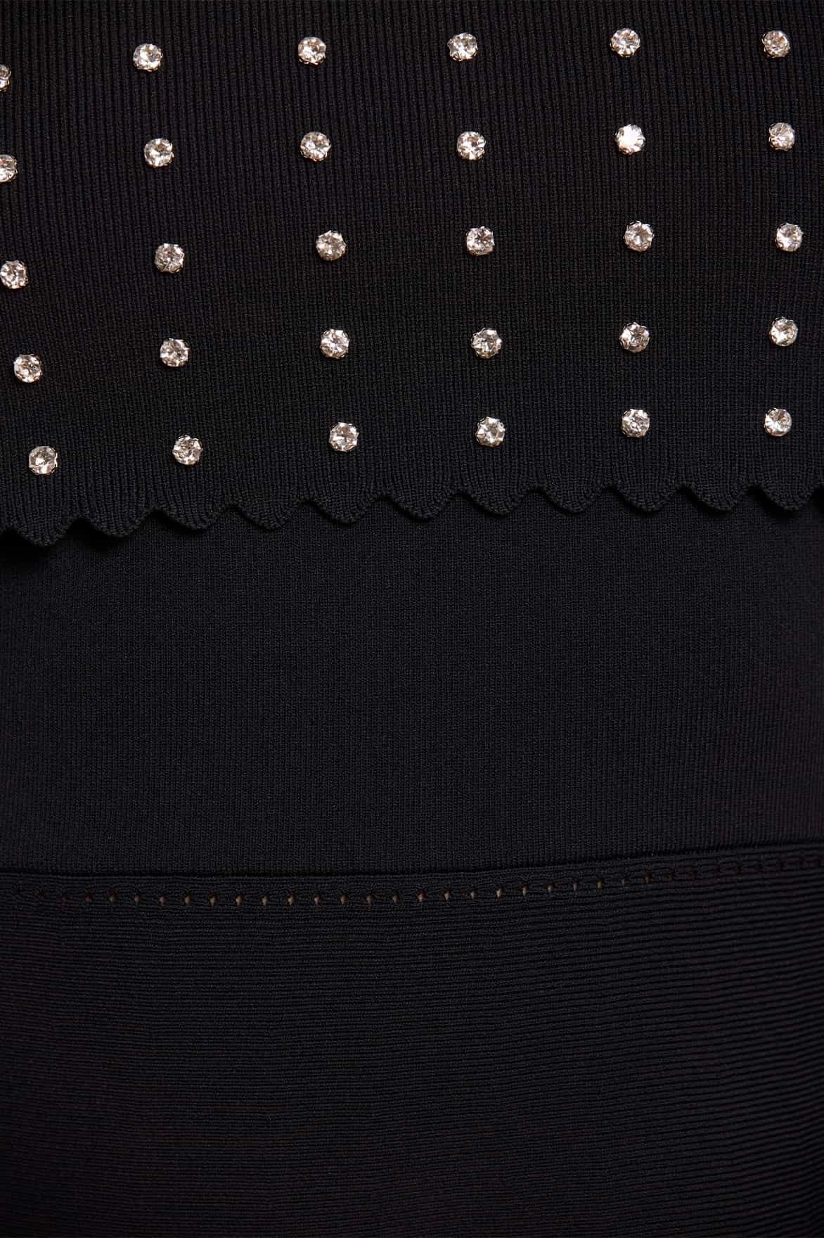 Yearlong Favorite Embellished Bardot Knit Gown