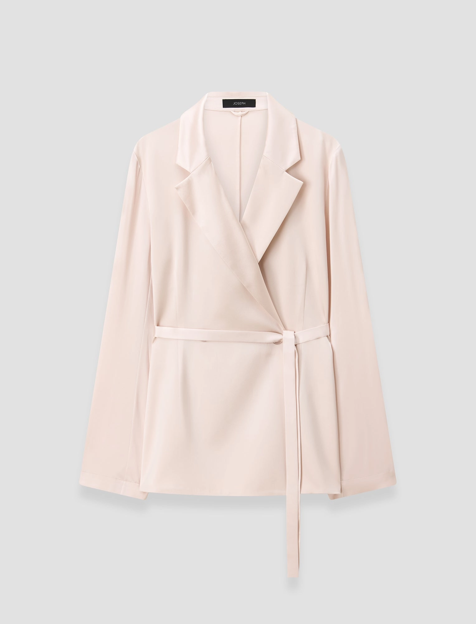 Grid Fleece Lining Joubert Silk Satin Jacket