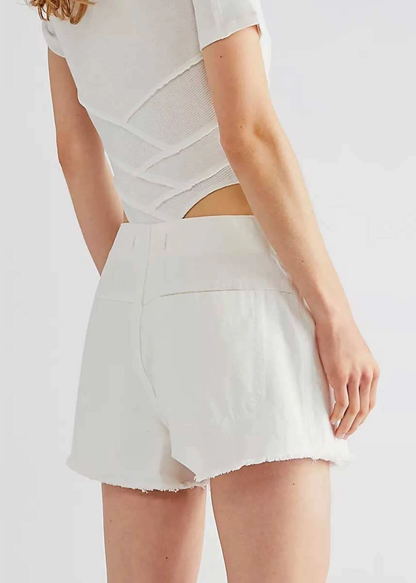 Classic Style Emmy Denim Skort - White
