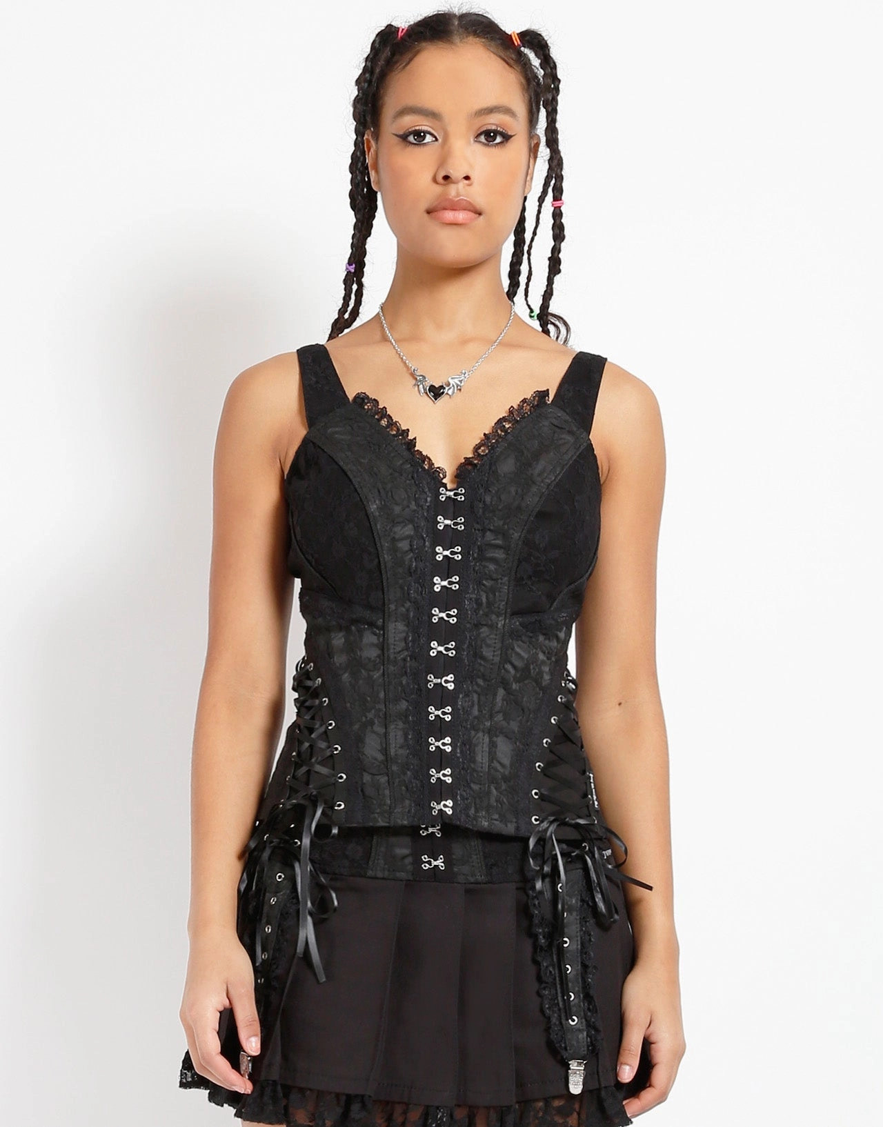 ENCHANTED CORSET BLACK LowProfile Zipper Stretch Woven Material