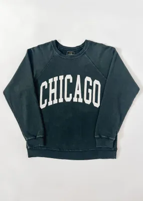 Fade Resistant Finish Smart Layers Chicago Classic Crew Sweatshirt - Vintage Black
