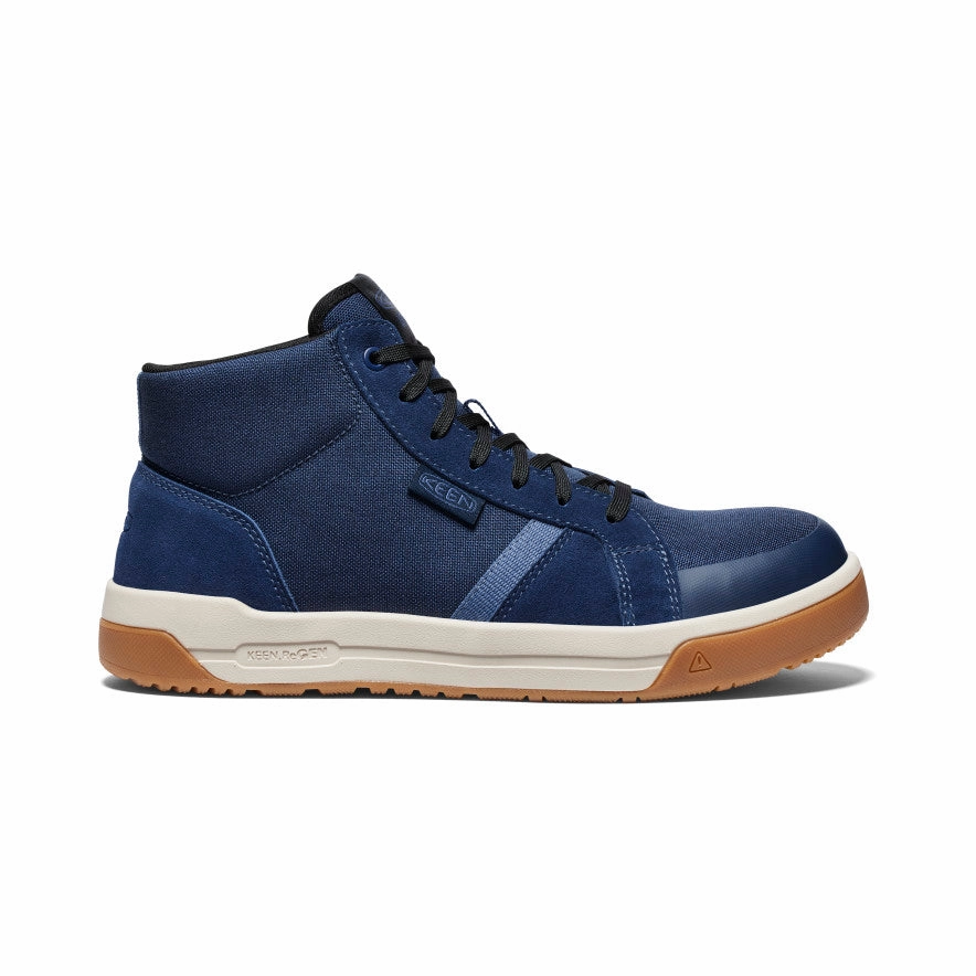 Neutral Pair Feather Light Daily Walks Men's Kenton Mid Work Shoe (Carbon Toe)  |  Naval Academy/Gum