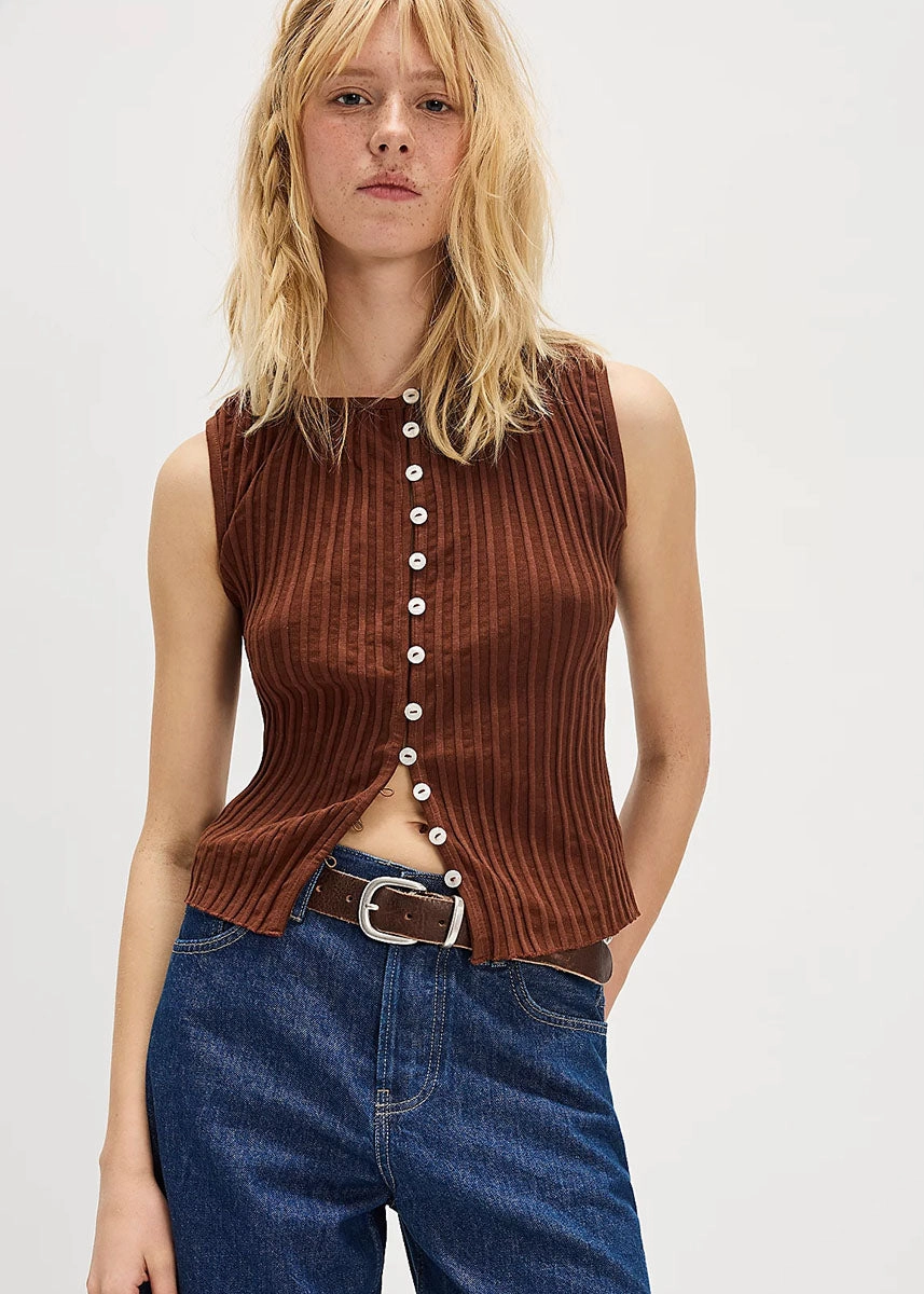 Tilly Vest - Honey Bronze TemperatureRegulating Material Sporty Style