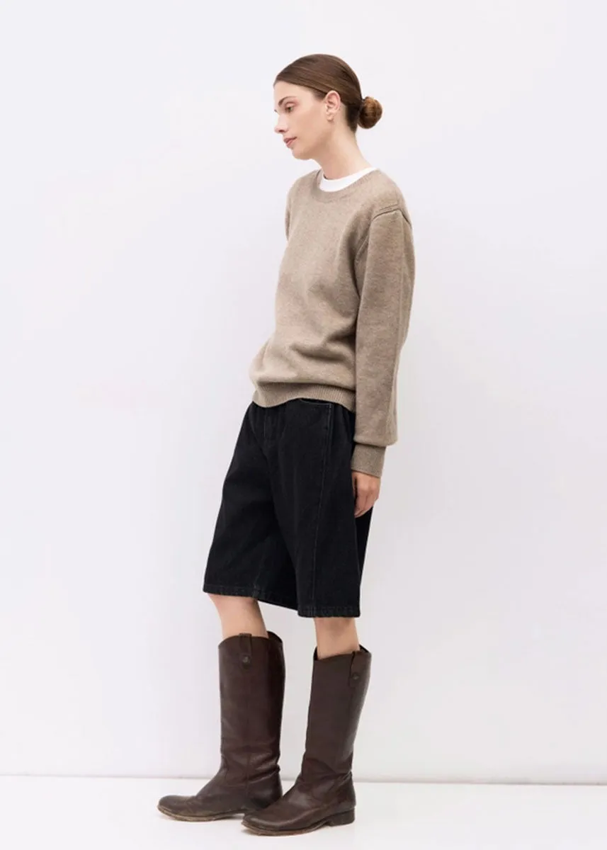 The Conrad Sweater - Taupe Recycled Material Crafting