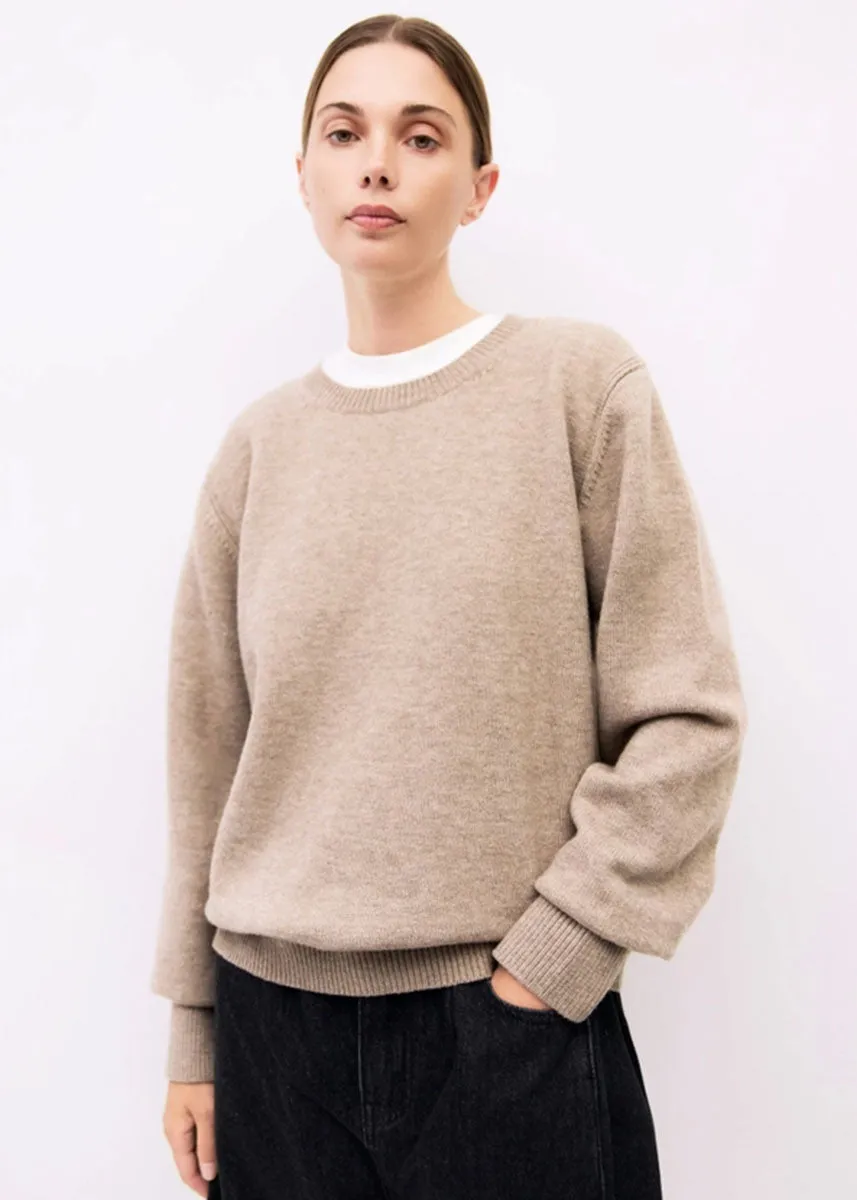 Cold-weather knit Flexible Design The Conrad Sweater - Taupe