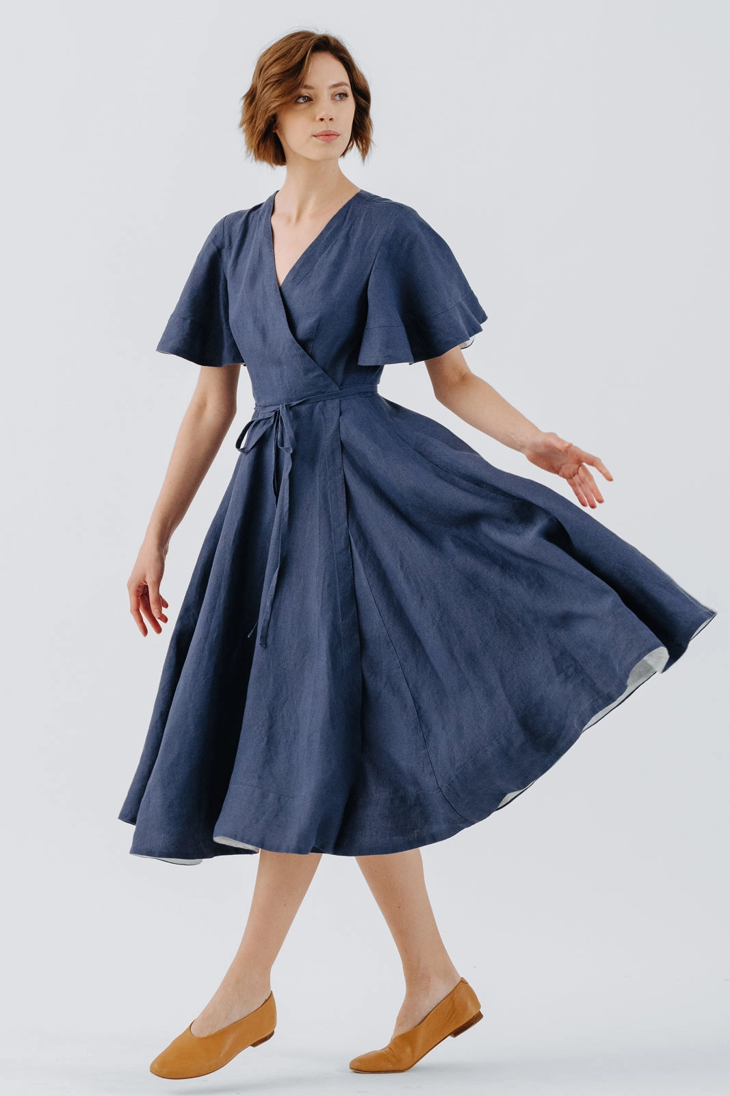 Wrap Dress, Butterfly Sleeve Boho Mood Elegant Layer