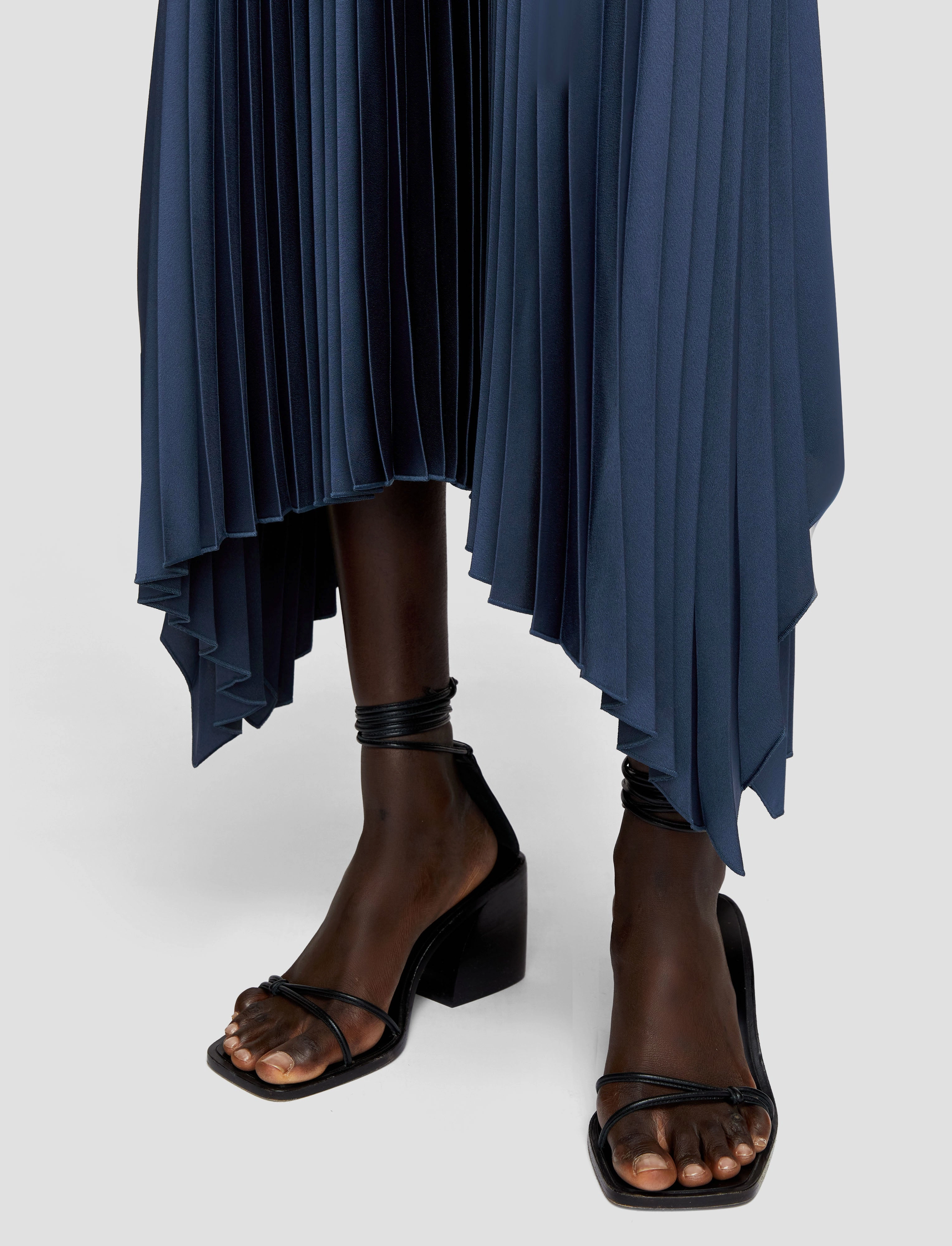 Organic Cotton Yarn Ade Knit Weave Pliss Skirt