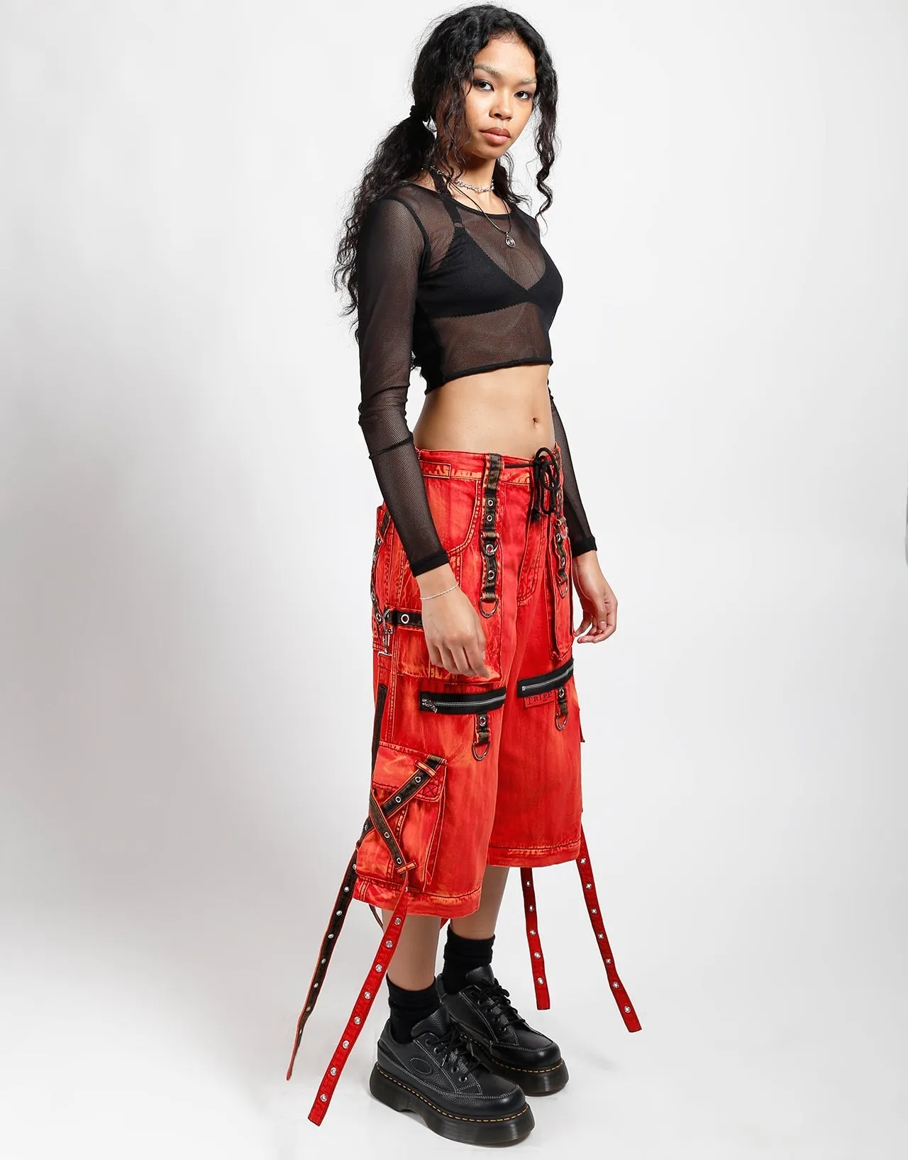 Minimalist Design Stretch Motion X-STRAP ZIP OFF PANT FIRE WASH