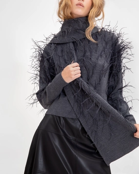 Weight Distribution Tech Layered Knit Fae Knit Scarf