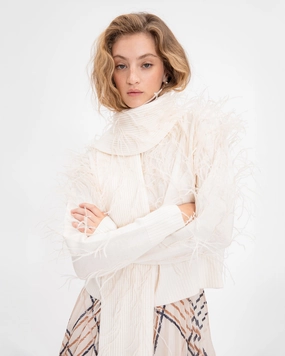 Travel Comfort Simple Layered Fae Knit Scarf