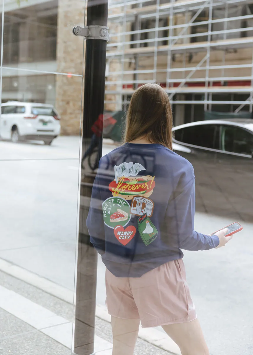 Perfectly Warm Chicago Patches Sweatshirt