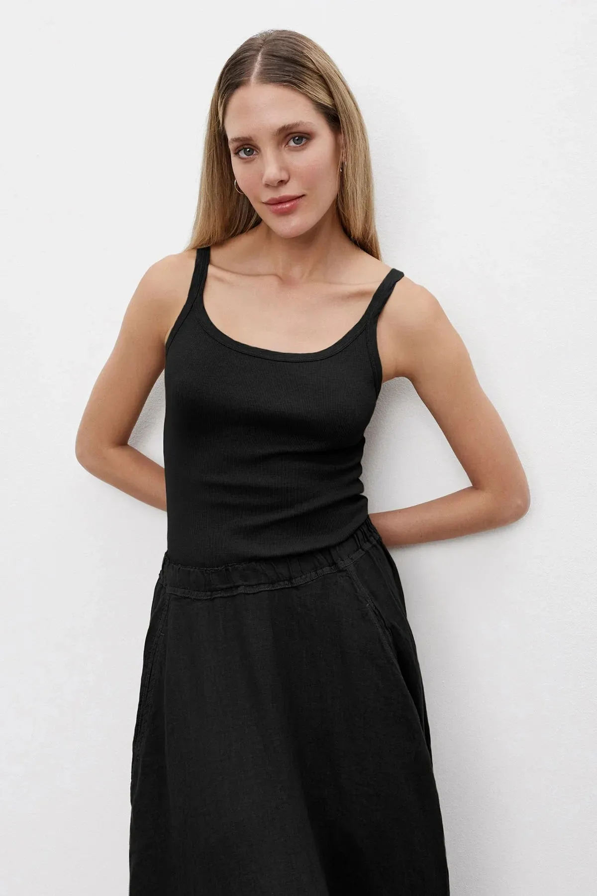 Lightweight Wear VintageWash Aliza Ribbed Cotton Layering Tank