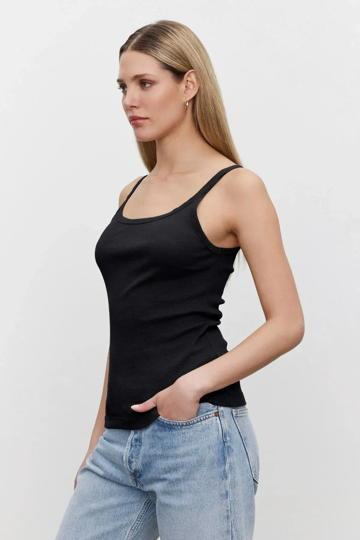 Holiday Casual Aliza Ribbed Cotton Layering Tank
