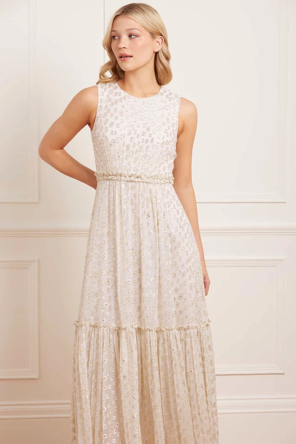 Harper Lurex Cape Ankle Gown Daily Essential