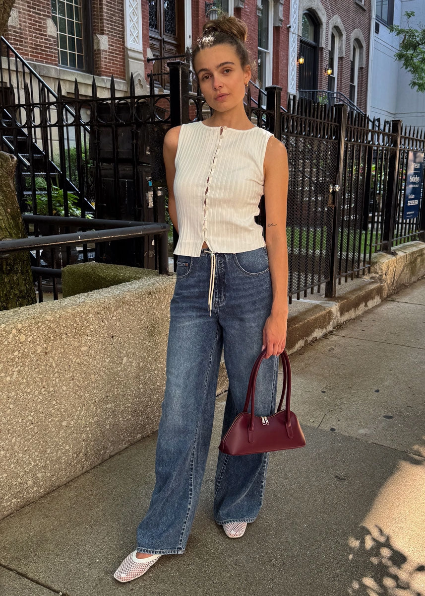 High Durability Material Tilly Vest - Ivory