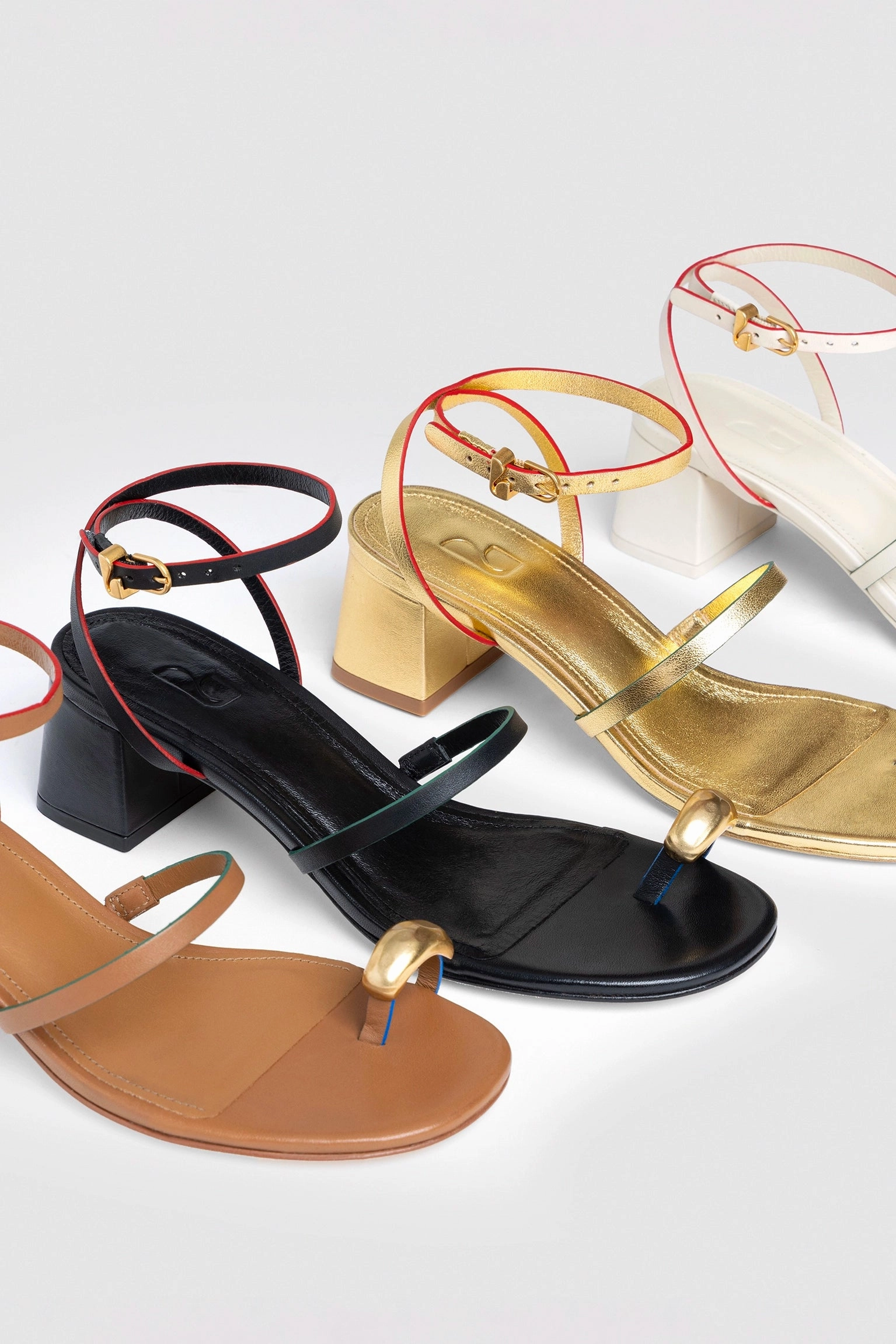 Biarritz Block In Black Leather Comfy Open-toe Shoes Beach Mode