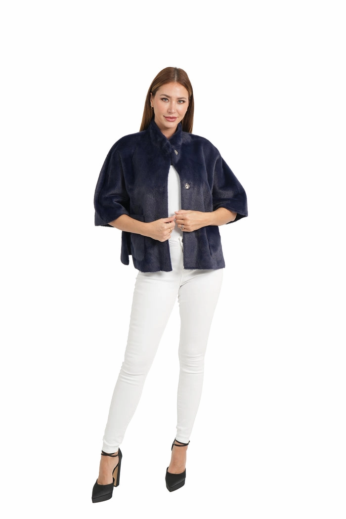 FAUX FUR CAPELET Core Utility city lights