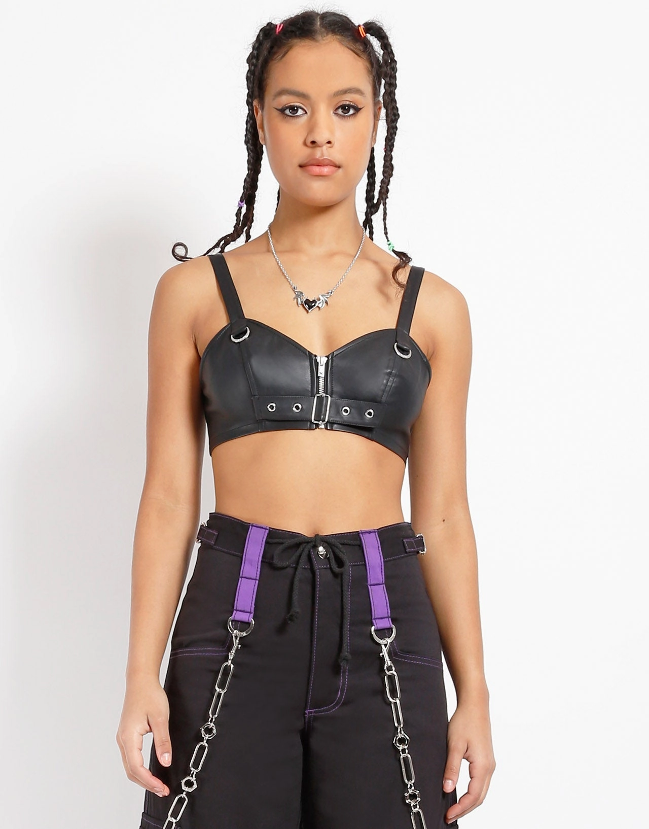 Quick Release Fastener OrganicCotton FAUX LEATHER BUCKLE CROP HALTER