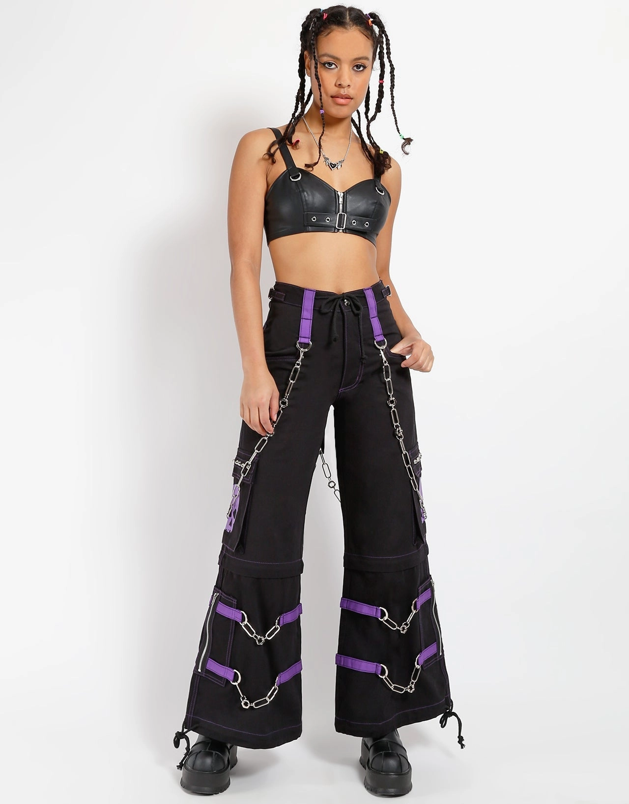 FrictionResistant Edges FAUX LEATHER BUCKLE CROP HALTER