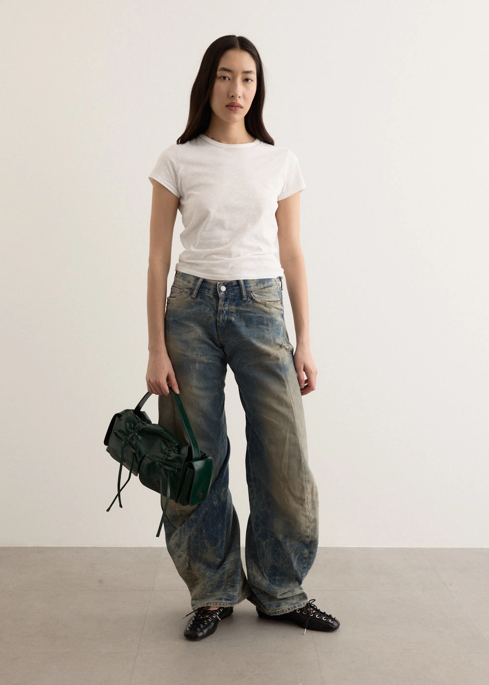 2006F 5-Pocket Denim Jeans Adjustable Waistband