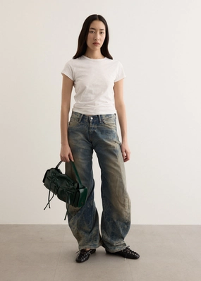 2006F 5-Pocket Denim Jeans Adjustable Waistband