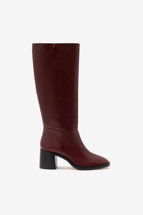 synthetic leather Ricky Boot In Burgundy Leather