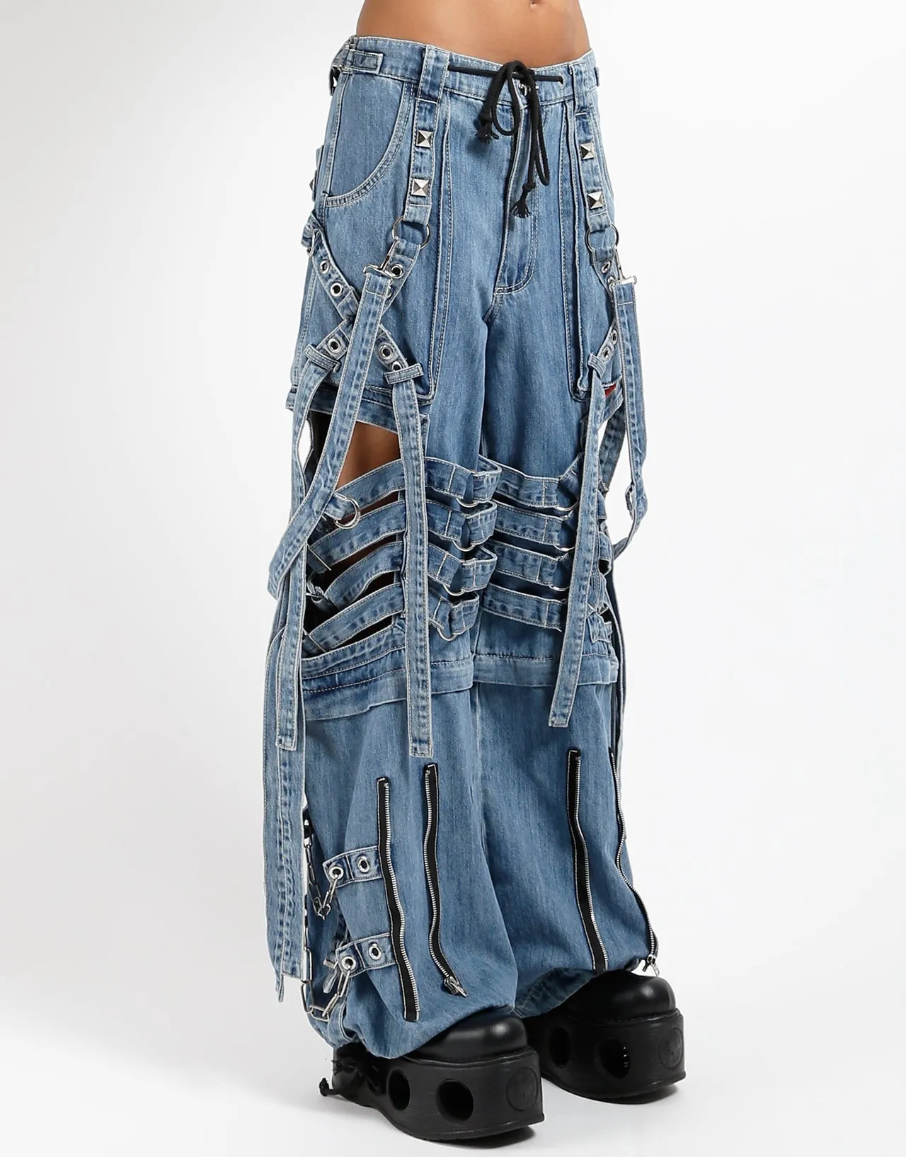 SUPER CUT OUT PANT LIGHT BLUE DENIM Fashion Layer